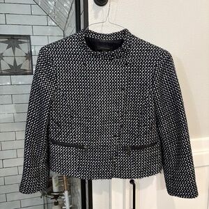 Moto type blazer waist length